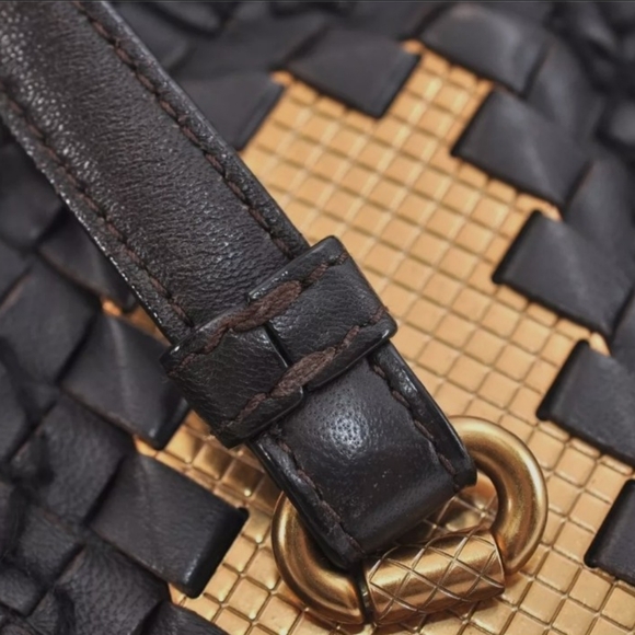 Authentic BOTTEGA VENETA Intrecciato Leather Shoulder Tote Bag Brown - Picture 7 of 15